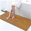 IlGruppone Tappeto da Bagno Microfibra Super Soffice Lavabile in Lavatrice Antiscivolo Assorbente Lavaggio Rapido Super Morbido Bagno Doccia Camera Letto - Ocra - 60x120 cm