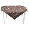 Russo Tessuti Centro Centrotavolo 90X90CM Arredo Cucina Living Decoro Tavolo Cuori Paris Love-Marrone