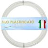 SOLEILUX Filo Bucato Stendibiancheria acciaio Plastificato 2,7mm x 20m - Resistente e Antiruggine - Prodotto italiano (BIANCO)