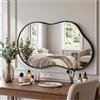 Fahomiss Specchio Da Parete Irregolare, Specchio Decorativo Asimmetrico con Cornice in Lega Di Alluminio Qualità Aeronautica per Bagno, Camera Da Letto, Soggiorno, Ingresso