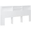 vidaXL Testiera con Contenitore Bianco 220x19x103,5 cm