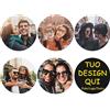 RKXGiftopia Sottobicchieri Personalizzati con Foto, Set di Sottobicchieri in Pelle PVC con Immagine e Testo, Regalo Personalizzato per Coppie, Famiglia e Amici, Tappetini per Bicchieri e Tazze, Rotondi, 6 Pezzi