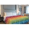 IlGruppone Copriletto Estivo Made in Italy 100% Cotone Coperta Leggera Piquet Singolo Matrimoniale Piazza e Mezza - Arcobaleno Multicolore - 1 Piazza e Mezza