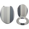 MSV Sedile WC MSV Cardiff Bamboo con cerniere in acciaio inossidabile di alta qualità e stabili