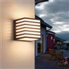 Partenopea Applique lampada da muro parete moderna cubo luce up&down illuminazione efficiente da 10w in PC per esterno e interni IP54 casa balcone terrazza facciate (Nero, Luce calda 3000K)