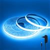 HEGEHE - 12V COB LED strisce al neon [2M, blu ghiacciato], IP68 impermeabile, 320 LED/m flessibile FCOB LED Nastri CRI90+, tagliabile ogni 2,5cm, decorazione domestica