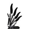 B-black® Ceppo COLTELLI in Pura Ceramica Alta QUALITA' 6 Pezzi (Nero)