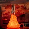 KHTO Lampada Rocket Stampa 3D Space Shuttle Lampada e Luna Lampade Luce Notturna Idee Regalo per gli amanti dello spazio (Shuttle Straight)