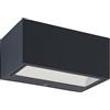 Lutec Gemini Lampada da Esterno a LED Integrato, 9 watts, Grigio Antracite, 6.5 x 9 cm