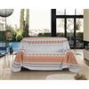 IlGruppone Telo Arredo Made in Italy in Cotone Grandfoulard Copritutto Copridivano Copriletto-Teli Sofà Arredatutto-Drappeggio-Arazzo-Copridivano Grand Foulard Letto - Singolo - Maglia Arancio