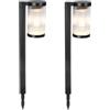 Lumisky Beamlit Set di 2 faretti solari da piantare, LED bianco caldo, altezza 58 cm
