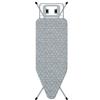 STANEW Asse da stiro 120 x 45 cm, Tavolo da Stiro pieghevole, Adatto per ferri da stiro a vapore, Sistema Di Chiusura Di sicurezza, Regolabile In Altezza, Con Rivestimento In Cotone 100% (Grigio)