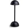 Innoliving lampada LED INN-293 ricaricabile, da tavolo, senza fili touch e dimmerabile, per interni ed esterni, luce naturale 3500K, luca fredda 6500K e calda 2700K, bianca e nera (Nero)