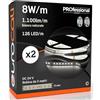 Eurocali Striscia LED 5 metri Professionale 24V 40W 8 W/mt - KIT con 2 Strisce Monocolore da 630 LED 126 LED/mt e 5500 Lumen 1100 Lm/mt 137 Lm/W - Bianco Naturale 4000K (Pacco 2 Bobine da 5mt)