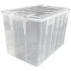 Mobil Plastic - Cassa Alimentare 60 Litri con Coperchio - Food Box, Plastica per Alimenti, Impilabile, Trasparente