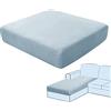 SHUOJIA Fodere per Cuscini per Divani, Protezioni per Cuscini per Sedili in Tessuto di Velluto Elasticizzato,Cuscino per Divano Fodera per mobili Coprisedile per Divano (Light Blue,Chaise Longue)