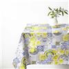 Tex family Tovaglia Cotone Sissi Fantasia Maiolica e Limoni - Stile Mediterraneo - Made in Italy - Cm. 140x140 x4 persone
