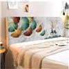 uyeoco 180cm/150cm Copri Testiera Letto Matrimoniale Singola,Copritestiera Letto Una Piazza E Mezza Cotone Elasticizzata Fantasia,universale Copertura Per Testiera Per Letto Lavabile(Color 41,160cm/63in)