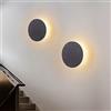 COOINJOY IP65 10W Applique da Parete per Esterni e Interni - Faretto LED Illuminazione Scale, Bianco Caldo 3000K - Lampada Terrazza (Round-3000K)