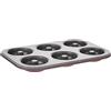 Tognana Sweet Cherry Stampo 6 Donut, Acciaio al Carbonio, rosso