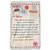 Overthetee Plaid Personalizzato per Figlia da Mamma con Dedica e Nome - Coperta in Pile 150x100 cm Leggera e Morbida - Idea Regalo Compleanno, Natale, Famiglia - Stampa All Over Made in Italy