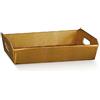 Generico 40X30X12 cm Cesto Vassoio per Bomboniere | CON MANIGLIE IDEALE PER TRASPORTO SACCHETTI E BOMBONIERA (Skin Oro)