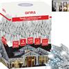 GINMA Tenda Luminosa LED Effetto Pioggia - Luci di Natale Esterno Professionali - Certificata IP44 - Basso Consumo e Impermeabili - Prolungabile (Bianco Freddo, 3 metri (120 LED))