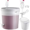 KADAX Set KADAX per fermentazione 33L con rubinetto, gorgogliatore e tappo di gomma, contenitore per fermentazione in plastica con rubinetto, fermentazione e tappo per la produzione di vino