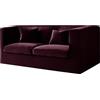 KYJSW Velluto Copridivano Chesterfield 1/2/3/4 Posti Fodera Per Divano Elasticizzato Fodere Per Cuscini Antiscivolo Antimacchia Lavabile (Rosso viola,SOFA+2 LARGE SEATS)