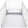 baby idea Babysanity Piumino Lettino Neonato Ricamato Completo Federa e Copripiumino e Lenzuolino con Angoli Sfoderabile Senza Paracolpi Lettino - Made in Italy- (Stellina Grigio)