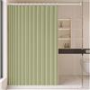 Single tree forest Tenda da Doccia Magnetica Pieghevole per Bagno, Lino Spesso con Ganci - Adatta per vasche da Bagno- W80xH200cm-Green
