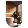 Generic Specchio Grande da Parete ad Arco LED Illuminazione Bianco Freddo 40x70cm da Bagno Camera da Letto Soggiorno Design Moderno Elegante da Trucco Cosmetico Qualità Premium