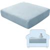 SHUOJIA Fodere per Cuscini per Divani, Protezioni per Cuscini per Sedili in Tessuto di Velluto Elasticizzato,Cuscino per Divano Fodera per mobili Coprisedile per Divano (Light Blue,Large-1-Seater)