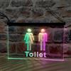 KEYQEEN Insegna al Neon per Toilette Unisex, Luci al Neon A LED con Dimmerazione RGB Tramite App per La Decorazione Murale dei Bagni, Insegna Luminosa USB,40x30cm