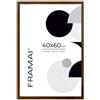 FRAMAI® Cornice portafoto 40 x 60 cm marrone MDF cornice ecologica con plessi infrangibili, gancio e supporto