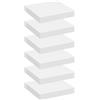 WOLTU Set di 6 mensole da parete, mensole a muro, scaffali per decorazioni, ripiani a muro in legno MDF, mensola a parete bianca, 25x22,9x3,8 cm, RG9365ws-6