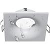 Planetitaly Porta faretto bianco quadrato IP65 box doccia bagno turco sauna incasso 70mm supporto luci LED GU10 MR16 GU5.3