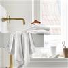 IlGruppone Set 3 Pezzi Asciugamani In Bambù Bagno Salvietta Viso Telo Doccia Asciugamano Pregiati Super Assorbenti Salviette 450 Gr Bamboo Lusso Elegante Confezione Idea Regalo- BambuBianco
