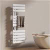 EMKE Scaldasalviette Elettrico da Bagno 1300 x 500 mm, Portasalviette Riscaldato Elettrico, Bianco 440W, Scaldasalviette Elettrico con Controllo Intelligente della Temperatura