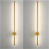 BAUFAS Lampade da bagno nere Luci di vanità girevoli a 350 ° in oro for bagno Applique da parete moderna a LED Applique da bagno spazzolata su specchio (Color : Cool white, Size : 2pcs gold 100cm)