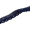 Wambere Nastro vintage in pizzo in cotone, nastro decorativo in pizzo, bordatura all'uncinetto, decorazione natalizia, matrimonio, scrapbooking, confezione regalo, blu navy, 3 cm x 10 m