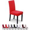 Generico Cecarogroup Coprisedie con Schienale 6 Pezzi, Lavabile Estraibile, Molto Facile da Pulire e Resistente, coprisedile, Moderna Sala da Pranzo, Hotel, Arredamento Ristorante (Marrone, 6 Pezzi) (rosso)