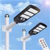 Aigostar- 2Pz 150W Lampione Solare da Esterno con Sensore di Movimento, Telecomando, Impermeabile IP65, 1500LM Luce Fredda 6500K, Lampioni Solari LED per Giardino, Cortile, Strada,Non Include il Palo