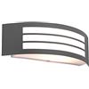 QAZQA sapphire - Appliques Moderno - 1 luce - H 100 mm - Grigio scuro - Moderno - Illuminazione esterna