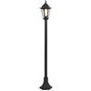 Qazqa new haven - Lampada da terra Classico - 1 luce - Ø 171 mm - Nero - Design I Rustico - Illuminazione esterna