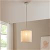 lux.pro Lampada a Sospensione con Paralume Cilindrico in Tessuto Bianco Ø30 cm E27 Lampada da Soffitto Lampadario per Soggiorno Cucina Ingresso