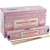 Hari Deals Satya - Bastoncini di incenso profumati, legno di sandalo, lavanda, campione, muschio, vibrazioni positive, Namaste, Nag Champa, Reiki, rosa, 6 confezioni (Positive Vibes)