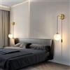GZZBMY Lampada da Parete Industriali Vintage Applique da Parete con Spina Per Cavo E Interruttore Regolazione E27 Lampada a Muro Sfera 2 Pcs per Camera da Letto Soggiorno (Or)
