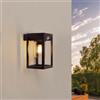 Ledvion - Lampada Solare LED da Parete, 2.2W, 3000K, IP44, Nera & Quadrata Trasparente, con Sensore di Movimento, Energia Solare, Efficiente & Resistente alle Intemperie