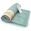 Vico Casa® Telo bagno grande, asciugamano bagno doccia 100x150cm / In 100% cotone, certificato OEKO-TEX/ELENOR MENTA disegno floreale